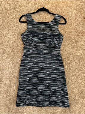 The Limited Striped Sheath Dress - Blue and Gray